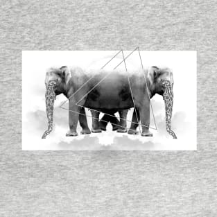 Two Elephant Cry Abstract T-Shirt